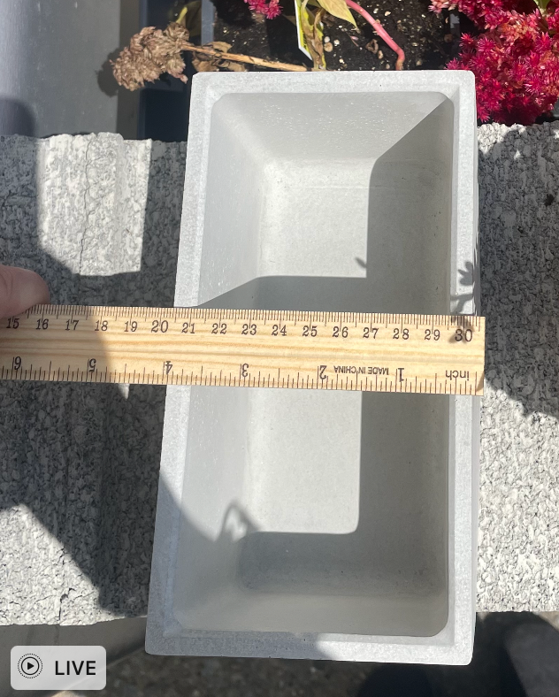 Rectangular Cement Planter