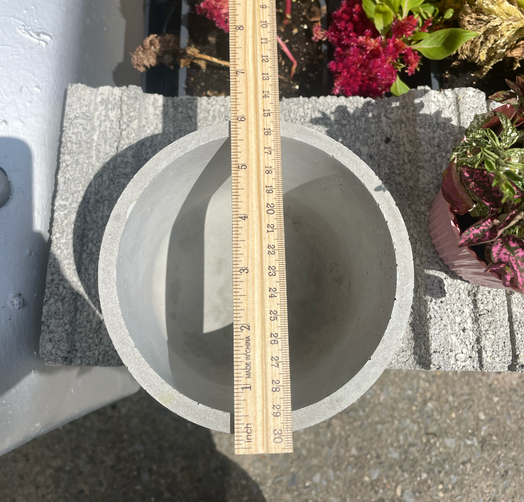 Round Cement Planter